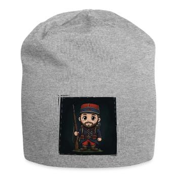 Eins - Jersey-Beanie - Grau meliert - Vorne