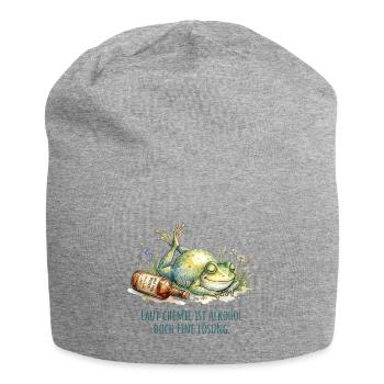 Laut Chemie Ist Alkohol Eine Lösung Frosch - Jersey-Beanie - Grau meliert - Vorne