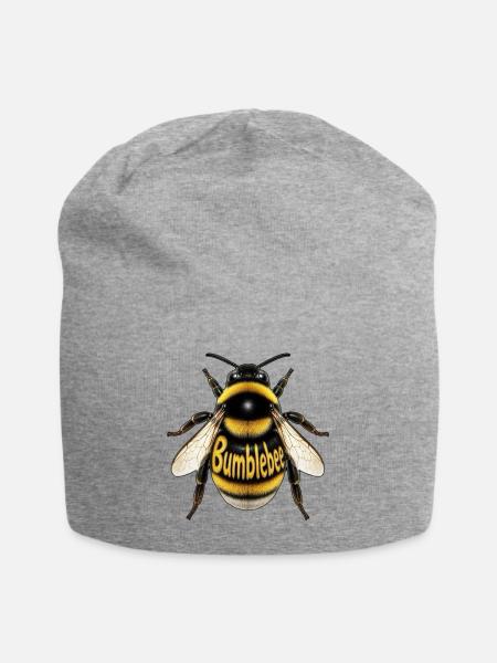 Bumblebee Typografie Illustration - Jersey-Beanie - Grau meliert