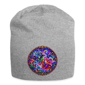 Würfel - Jersey-Beanie - Grau meliert - Vorne