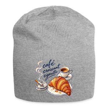 Café Croissant - Jersey-Beanie - Grau meliert - Vorne