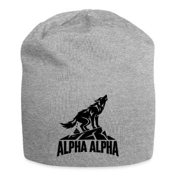 Alpha Alpha Wolf - Jersey-Beanie - Grau meliert - Vorne