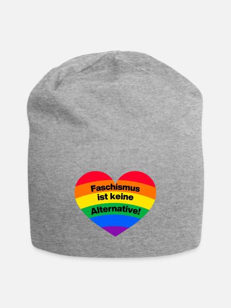 FASCHISMUS IST KEINE ALTERNATIVE. NIE WIEDER - Jersey-Beanie - Grau meliert