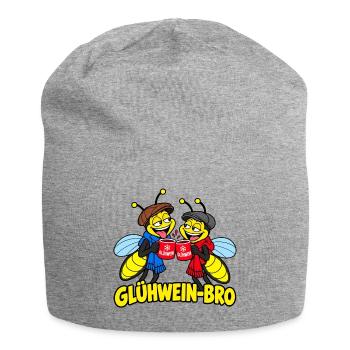 Glühwein Bro - Weihnachtsmarkt - Jersey-Beanie - Grau meliert - Vorne