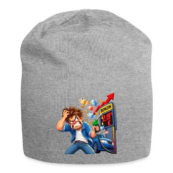 Tankpreis-Wut am Zapfhahn - Jersey-Beanie - Grau meliert - Vorne
