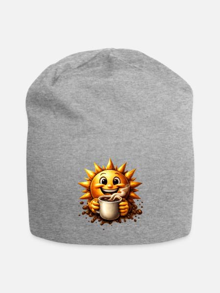 Sonnenkaffee - Jersey-Beanie - Grau meliert