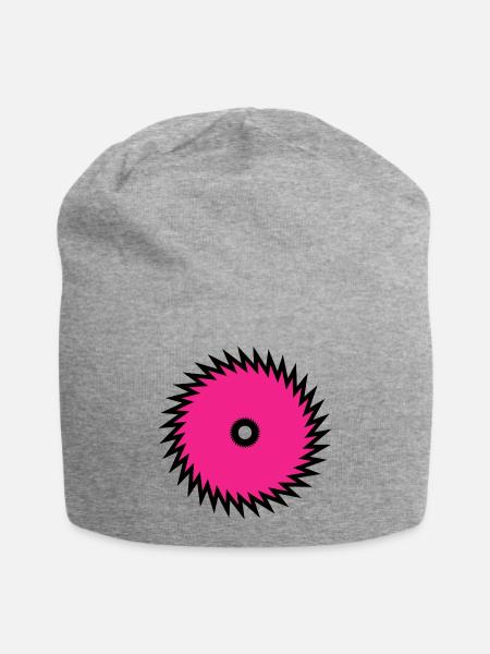 Magenta Spikenkreis Kreissäge Pink - Jersey-Beanie - Grau meliert
