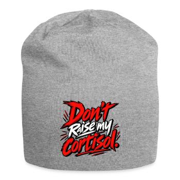 Dont Raise My Cortisol - Jersey-Beanie - Grau meliert - Vorne