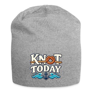 Knoten heute – Seltsames nautisches Segeldesign - Jersey-Beanie - Grau meliert - Vorne