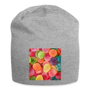 Kandierte Regenbogengummibärchen - Jersey-Beanie - Grau meliert - Vorne