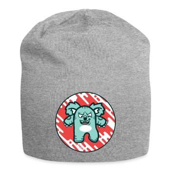 Drop Bear Attack: Fette Comic-Kunst - Jersey-Beanie - Grau meliert - Vorne