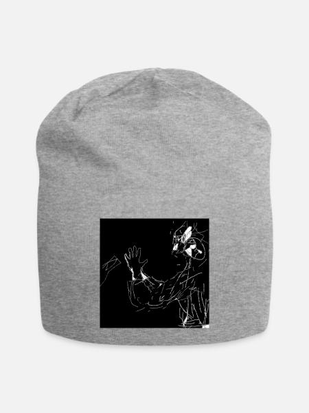 hmmm_whta_isss_dis - Jersey-Beanie - Grau meliert
