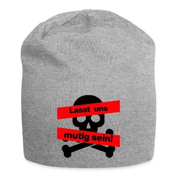 LASST UNS MUTIG SEIN, DEUTSCHLAND BLEIBT STARK - Jersey-Beanie - Grau meliert - Vorne