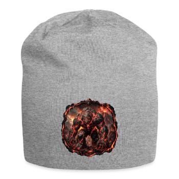 Vulkanischer Golem - Jersey-Beanie - Grau meliert - Vorne