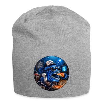 "Life is better down here" - Jersey-Beanie - Grau meliert - Vorne