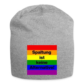 SPALTUNG IST KEINE ALTERNATIVE, GEGEN RECHTS NONZS - Jersey-Beanie - Grau meliert - Vorne