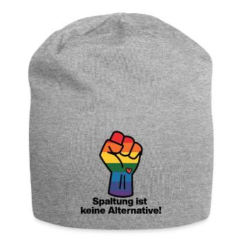 SPALTUNG IST KEINE ALTERNATIVE, GEGEN RECHTS NONZS - Jersey-Beanie - Grau meliert - Vorne