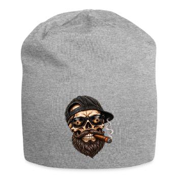 Skull Vibes – Bartmode auf Bearded Skull - Jersey-Beanie - Grau meliert - Vorne