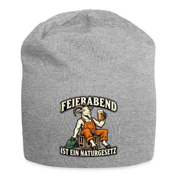 Naturgesetz Feierabend - Jersey-Beanie - Grau meliert - Vorne