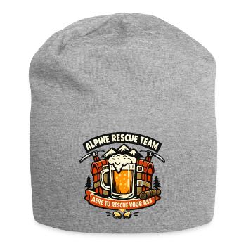 Alpine Rettungsteam Biermotiv - Jersey-Beanie - Grau meliert - Vorne