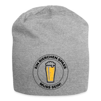 Ein Bierchen Spaß Muss Sein! (Bier Bierglas POS2C) - Jersey-Beanie - Grau meliert - Vorne