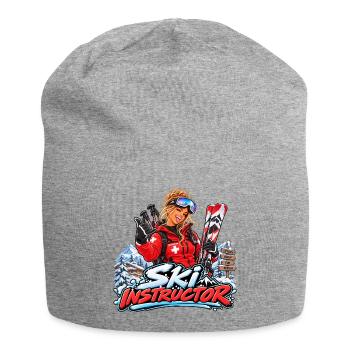 Dynamischer Skilehrer - Jersey-Beanie - Grau meliert - Vorne