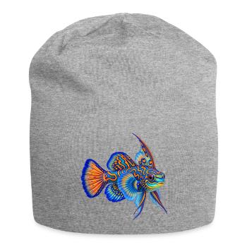 Mandarinfisch - Jersey-Beanie - Grau meliert - Vorne
