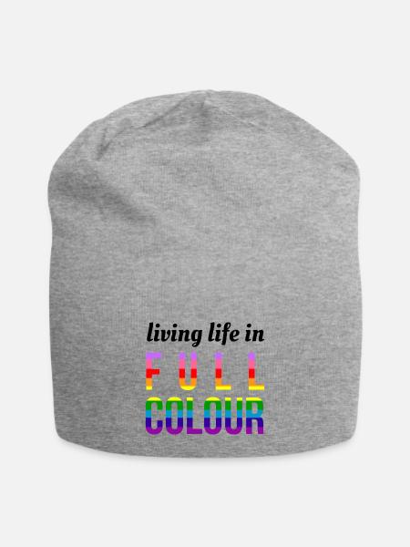 Leben in Full Colour Queer - Jersey-Beanie - Grau meliert