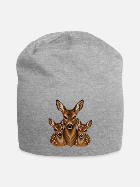 Roggen und Kind - Jersey-Beanie - Grau meliert