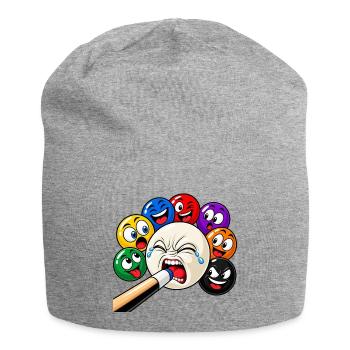 Lustige Billard Motive - Sports-Bar Bilder - Jersey-Beanie - Grau meliert - Vorne