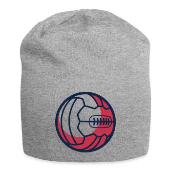 Retro Fussball Lederball Icon - Jersey-Beanie - Grau meliert - Vorne