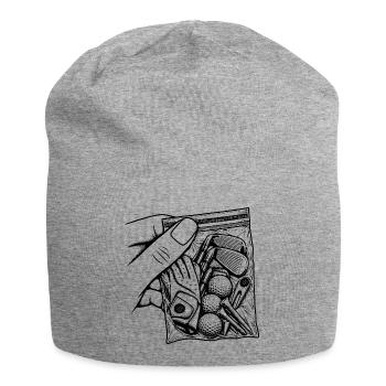 Suchtgolf – Sackschläger, Ballhandschuh und Abschlag - Jersey-Beanie - Grau meliert - Vorne