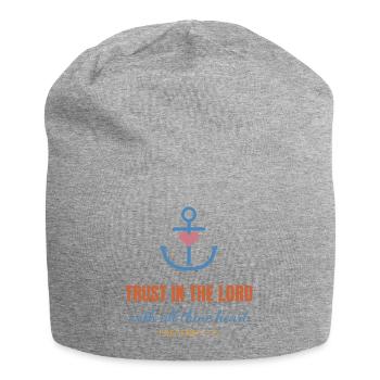 Trust In The Lord – Proverbs 3:5 Christian - Jersey-Beanie - Grau meliert - Vorne