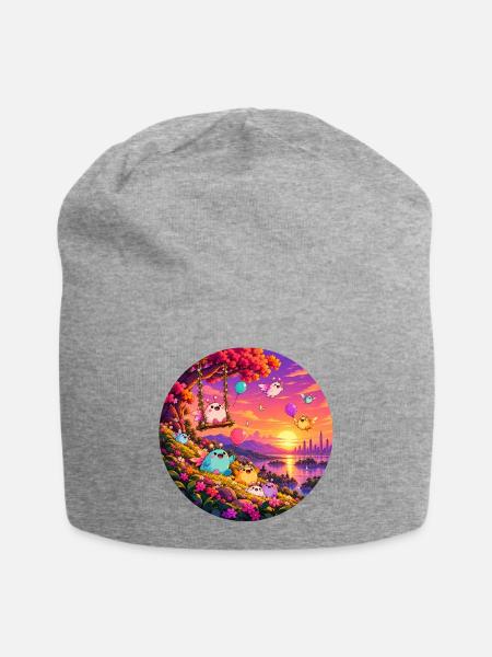 Fantasy-bubble-gay-puppets-toy-fary-tale-lgbtq - Jersey-Beanie - Grau meliert