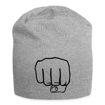 Faust | Fist | Hand - Bonnet en jersey - gris chiné - Devant