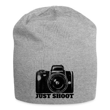 Camera Shoot Photo Shoot Photographer Gift Idea - Jersey Beanie - heather grey - Front
