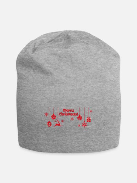 Weihnachten Weihnachten Weihnachten Weihnachtszeit - Jersey-Beanie - Grau meliert