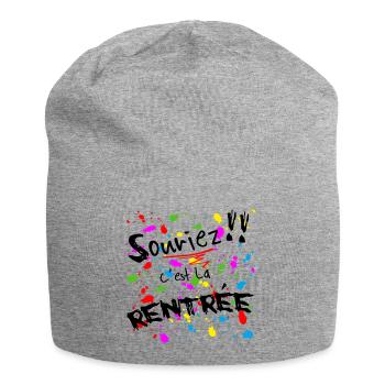 Rentree 3 - Bonnet en jersey - gris chiné - Devant