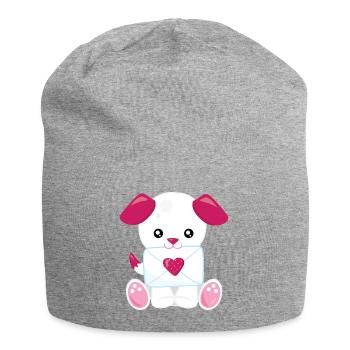 chien - Bonnet en jersey - gris chiné - Devant