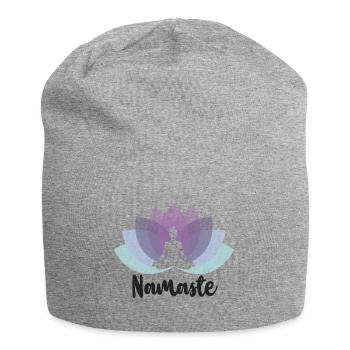Chemise de yoga Namaste cadeau de sport préféré - Bonnet en jersey - gris chiné - Devant