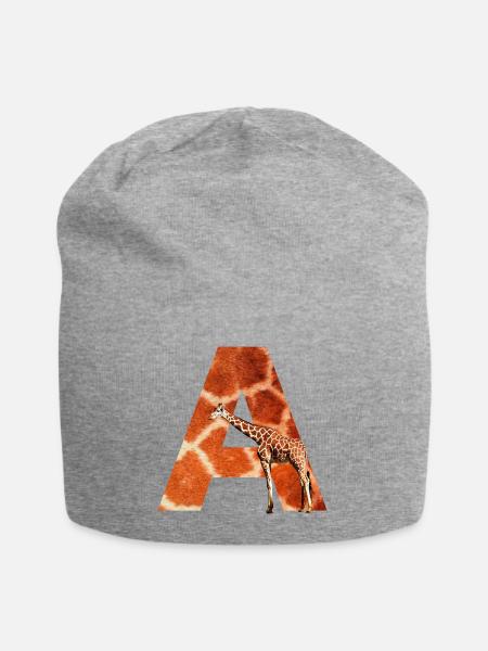 giraffe a - Jersey-Beanie - Grau meliert