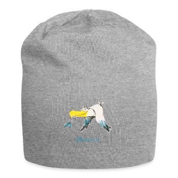 Lustige Menorca Moewe - Jersey-Beanie - Grau meliert - Vorne