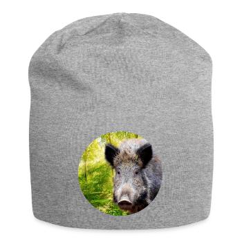 Hunting Hunter Wild Boar DEer Hunting - Jersey Beanie - heather grey - Front