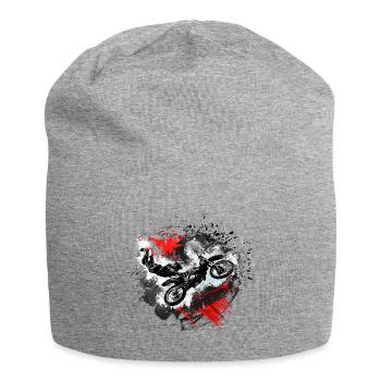 Motocross, Motocrosser, Gift Idea - Jersey Beanie - heather grey - Front