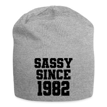 Sassy Since 1982 Funny 40th Birthday Men & Women - Jersey Beanie - heather grey - Front
