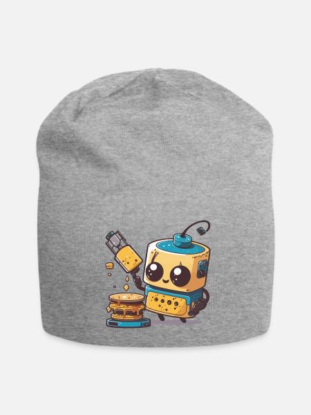 Robo-Chef - Jersey-Beanie - Grau meliert