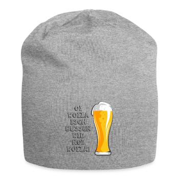 Woiza Weizen Spruch Schwabe Sprüche Schwäbisch - Jersey-Beanie - Grau meliert - Vorne