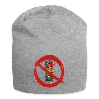 Traffic light, traffic light government, prohibition sign, politics - Jersey Beanie - heather grey - Front