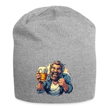 Tenue Buveur de Bière Fête des Pères Soirée Homme - Bonnet en jersey - gris chiné - Devant
