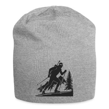 Biathlon Biathlete Winter Sports - Jersey Beanie - heather grey - Front